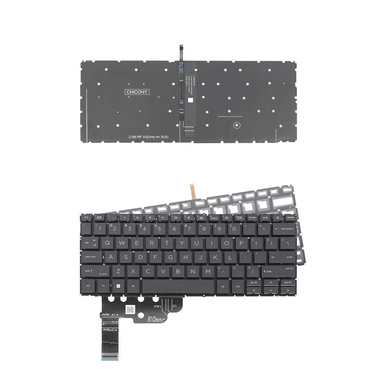 Picture of New Replacement Laptop Keyboard For HP EliteBook 840 830 845 G9 BLACK(backlit WIN8) US Layout